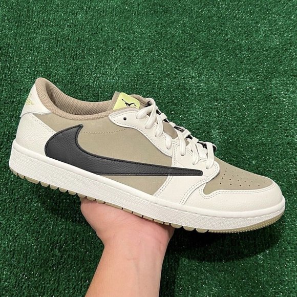 Jordan 1 Low Golf x Travis Scott Neutral Olive - Picture 3 of 6